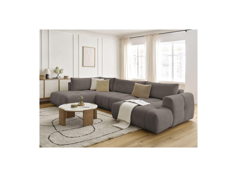 Canapé Panoramique Convertible - Fuji - Tissu Lisse - Angle Droit