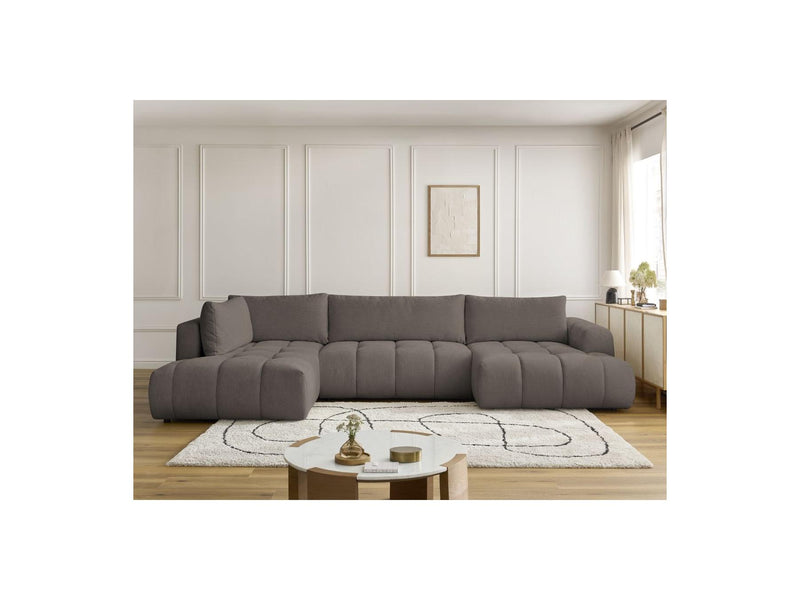 Canapé Panoramique Convertible - Fuji - Tissu Lisse - Angle Droit