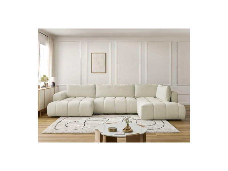 Canapé Panoramique Convertible - Fuji - Tissu Lisse - Angle Gauche