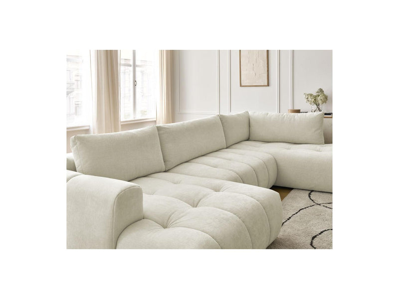 Canapé Panoramique Convertible - Fuji - Tissu Lisse - Angle Gauche