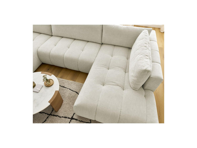 Canapé Panoramique Convertible - Fuji - Tissu Lisse - Angle Gauche