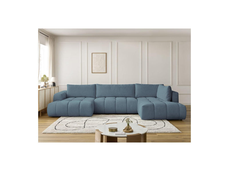 Canapé Panoramique Convertible - Fuji - Tissu Lisse - Angle Gauche