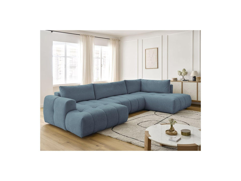 Canapé Panoramique Convertible - Fuji - Tissu Lisse - Angle Gauche