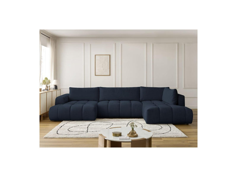 Canapé Panoramique Convertible - Fuji - Tissu Lisse - Angle Gauche