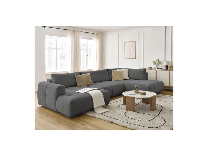 Canapé Panoramique Convertible - Fuji - Tissu Lisse - Angle Gauche