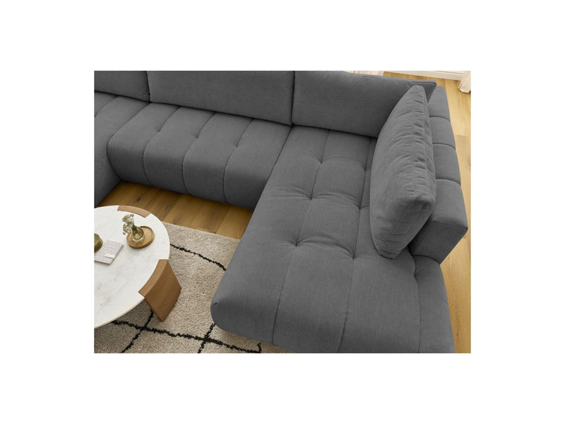 Canapé Panoramique Convertible - Fuji - Tissu Lisse - Angle Gauche