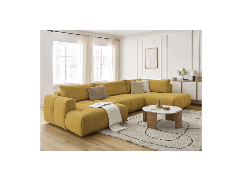 Canapé Panoramique Convertible - Fuji - Tissu Lisse - Angle Gauche