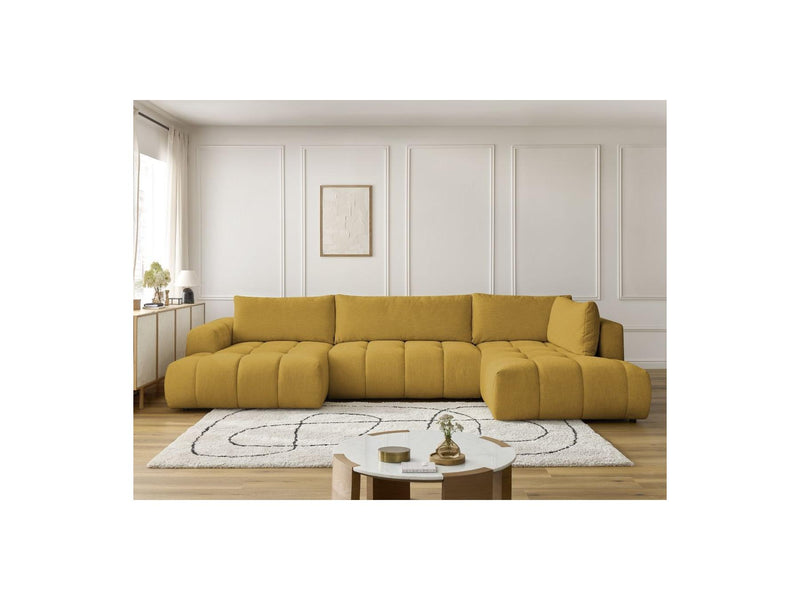 Canapé Panoramique Convertible - Fuji - Tissu Lisse - Angle Gauche