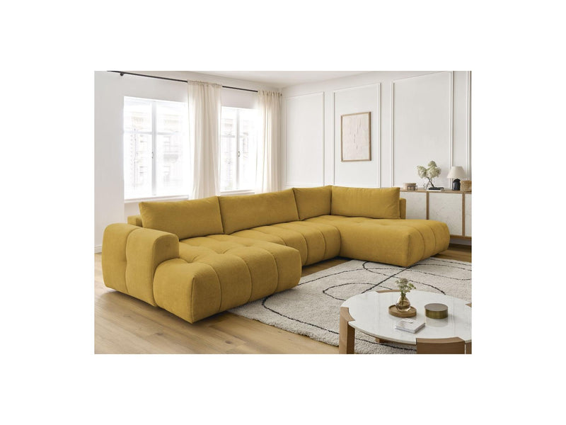 Canapé Panoramique Convertible - Fuji - Tissu Lisse - Angle Gauche