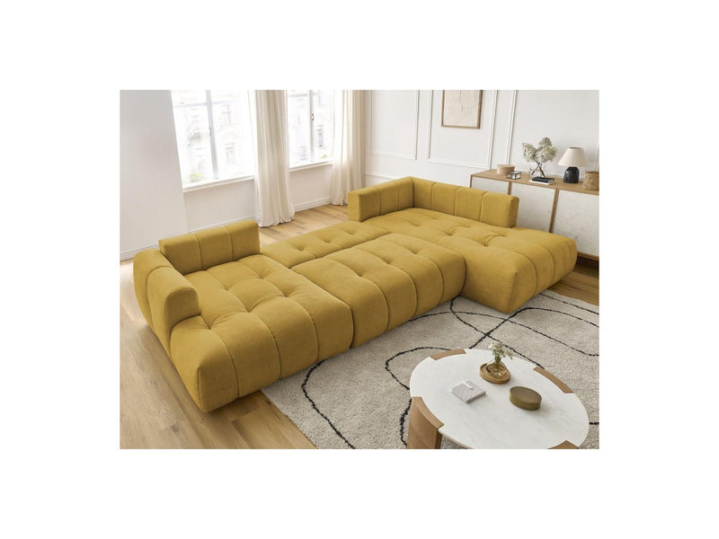 Canapé Panoramique Convertible - Fuji - Tissu Lisse - Angle Gauche