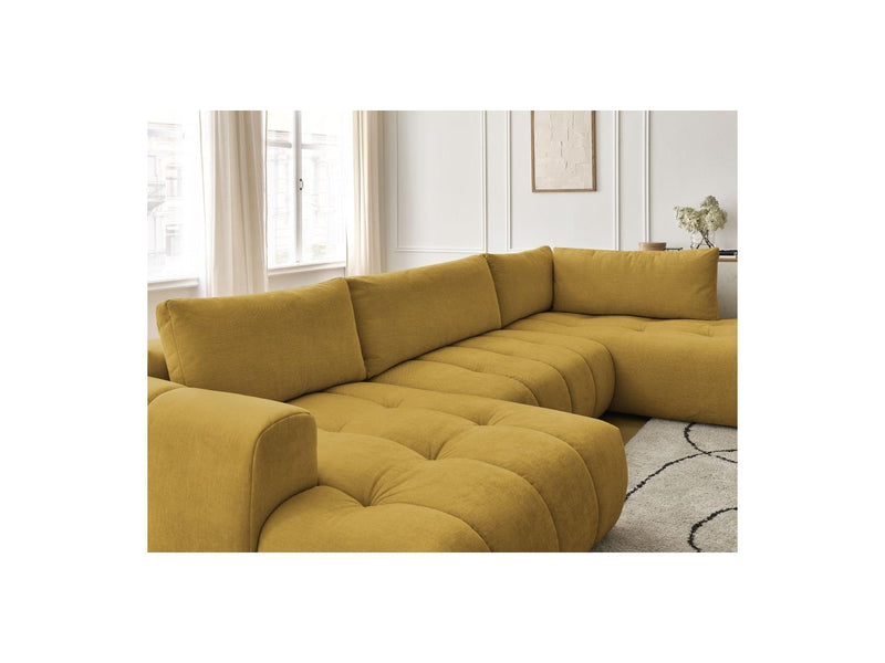 Canapé Panoramique Convertible - Fuji - Tissu Lisse - Angle Gauche