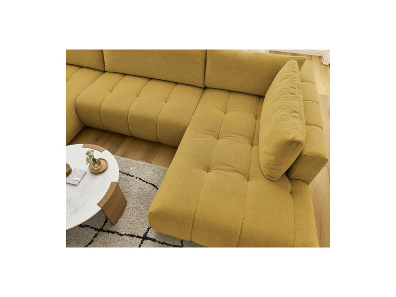 Canapé Panoramique Convertible - Fuji - Tissu Lisse - Angle Gauche