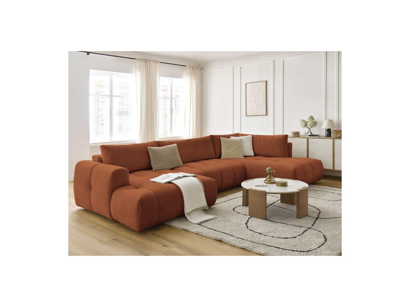 Canapé Panoramique Convertible - Fuji - Tissu Lisse - Angle Gauche