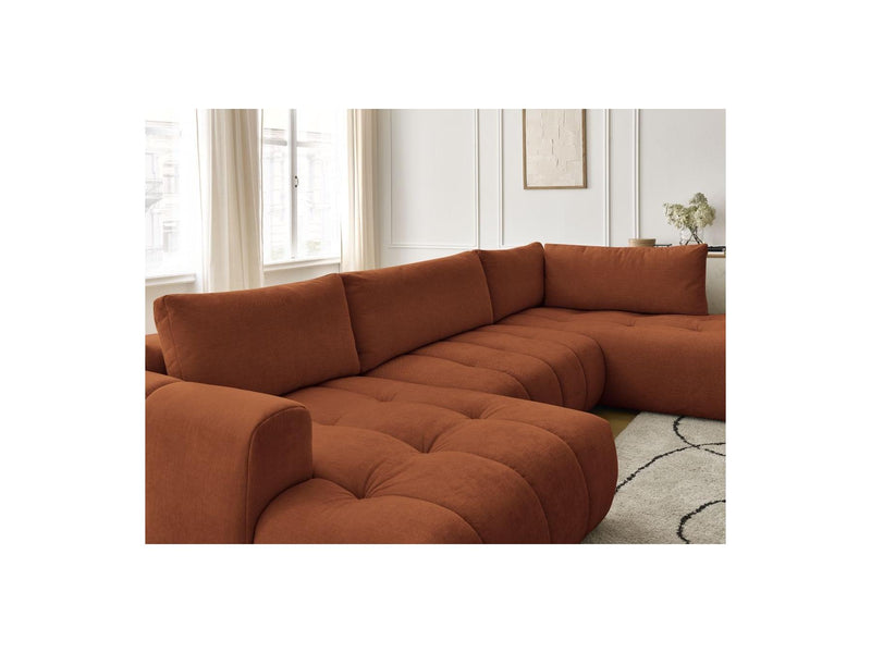 Canapé Panoramique Convertible - Fuji - Tissu Lisse - Angle Gauche