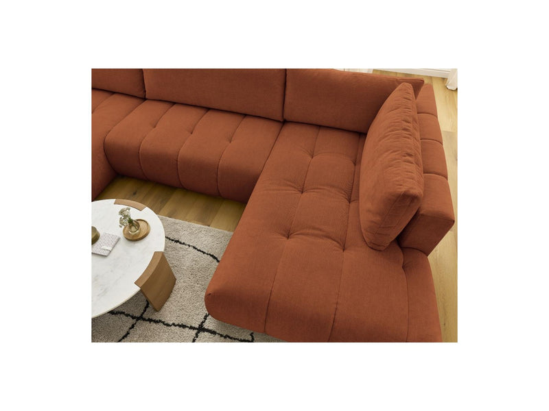 Canapé Panoramique Convertible - Fuji - Tissu Lisse - Angle Gauche