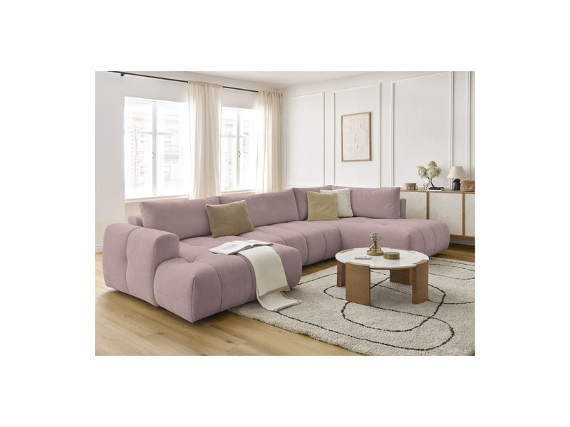 Canapé Panoramique Convertible - Fuji - Tissu Lisse - Angle Gauche