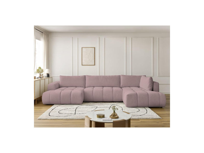 Canapé Panoramique Convertible - Fuji - Tissu Lisse - Angle Gauche