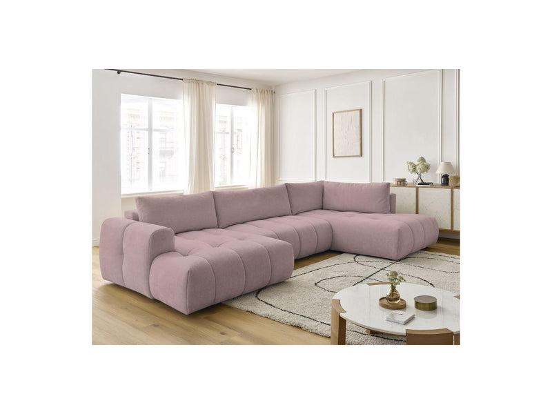 Canapé Panoramique Convertible - Fuji - Tissu Lisse - Angle Gauche