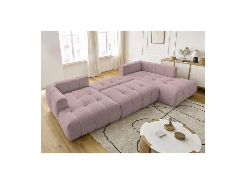 Canapé Panoramique Convertible - Fuji - Tissu Lisse - Angle Gauche