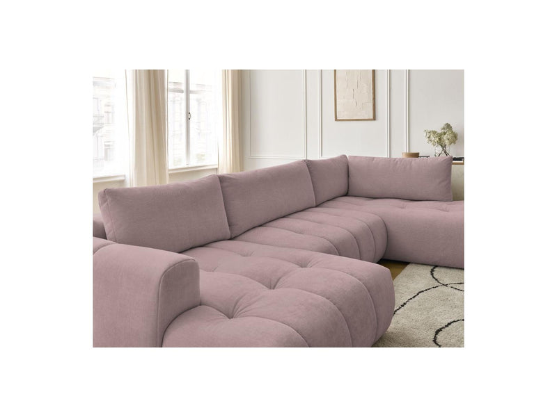 Canapé Panoramique Convertible - Fuji - Tissu Lisse - Angle Gauche