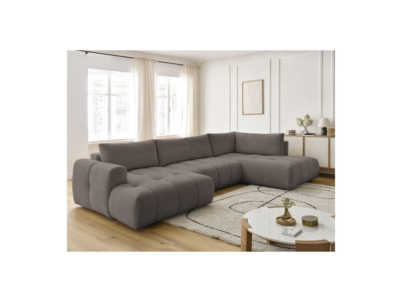 Canapé Panoramique Convertible - Fuji - Tissu Lisse - Angle Gauche