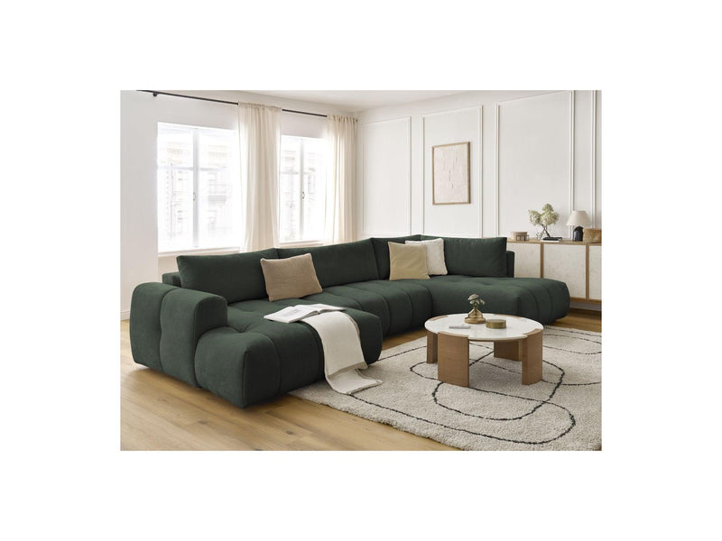 Canapé Panoramique Convertible - Fuji - Tissu Lisse - Angle Gauche