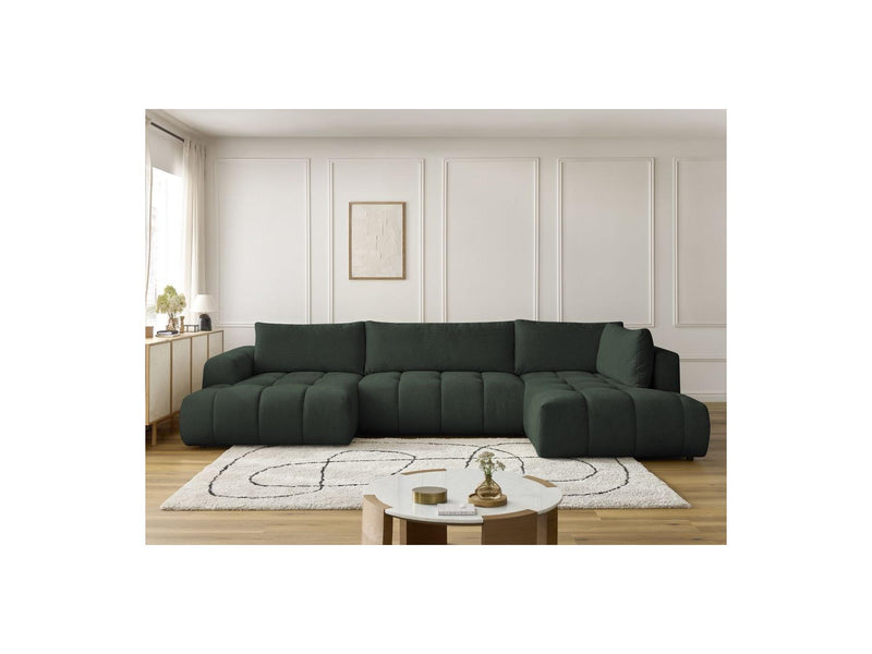 Canapé Panoramique Convertible - Fuji - Tissu Lisse - Angle Gauche