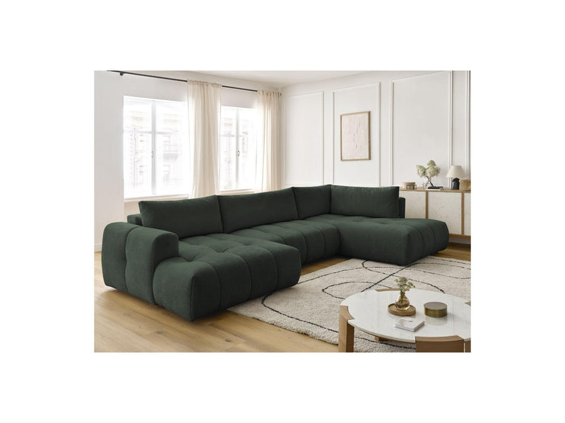Canapé Panoramique Convertible - Fuji - Tissu Lisse - Angle Gauche