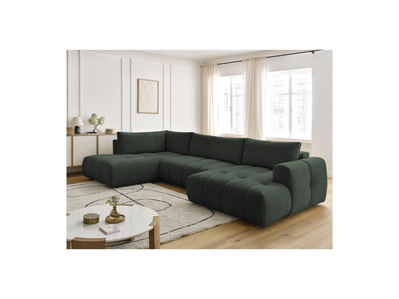 Canapé Panoramique Convertible - Fuji - Tissu Lisse - Angle Droit