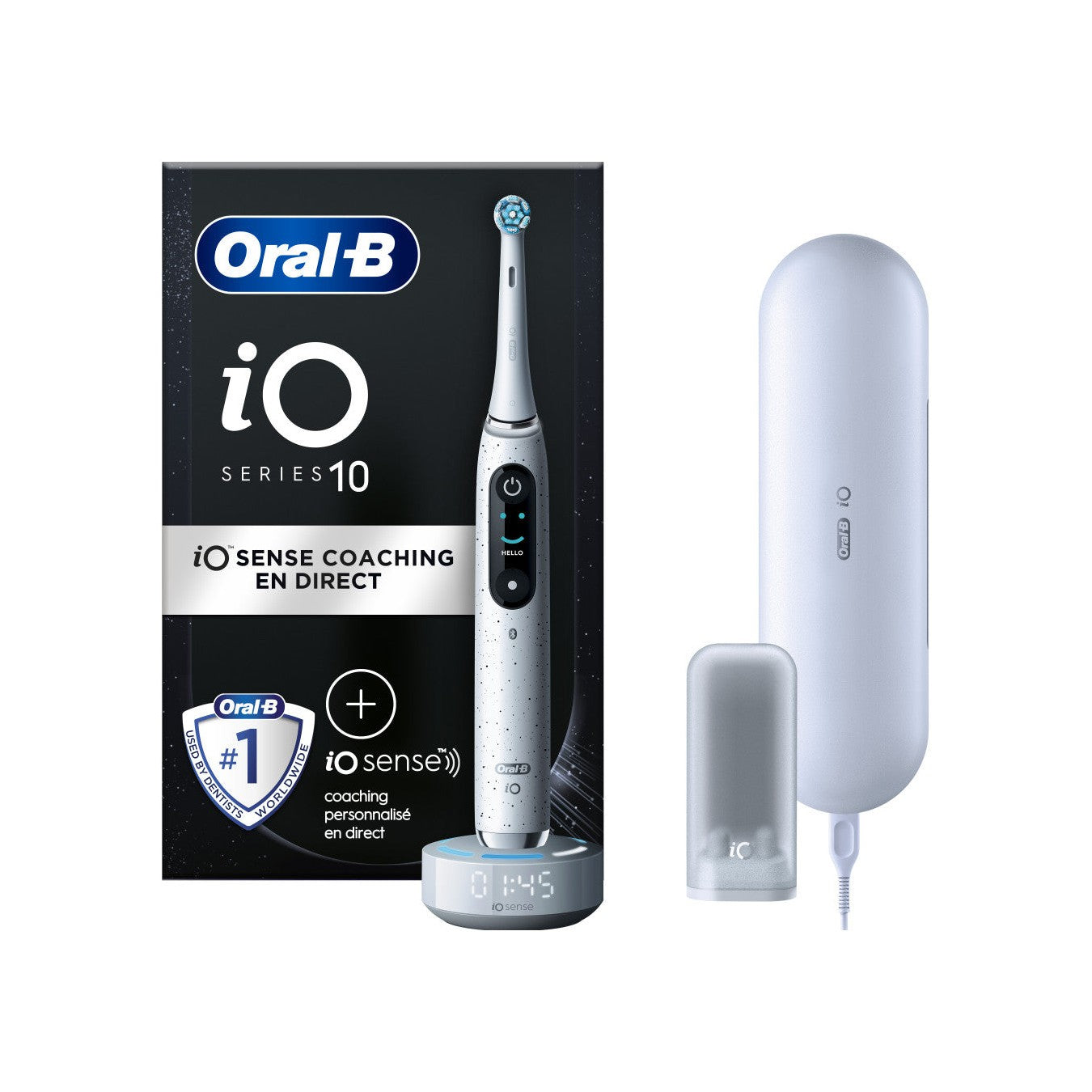 Oral-B Io10 Electric Toothbrush with Charger Travel Case - White