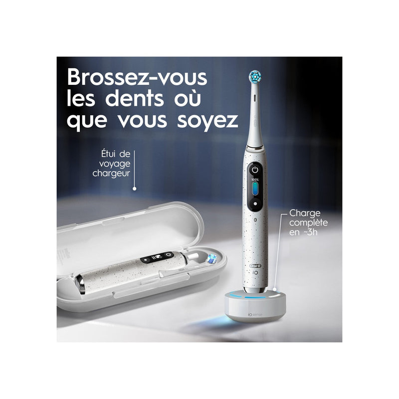 Oral-B Io10 - Avec Etui De Voyage Chargeur - Blanche - Brosse À Dents Électrique