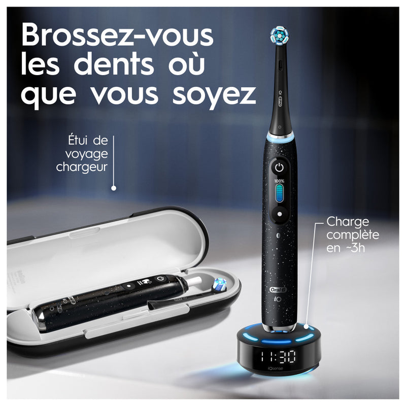 Oral-B Io10 - Avec Etui De Voyage Chargeur - Noire - Brosse À Dents Électrique