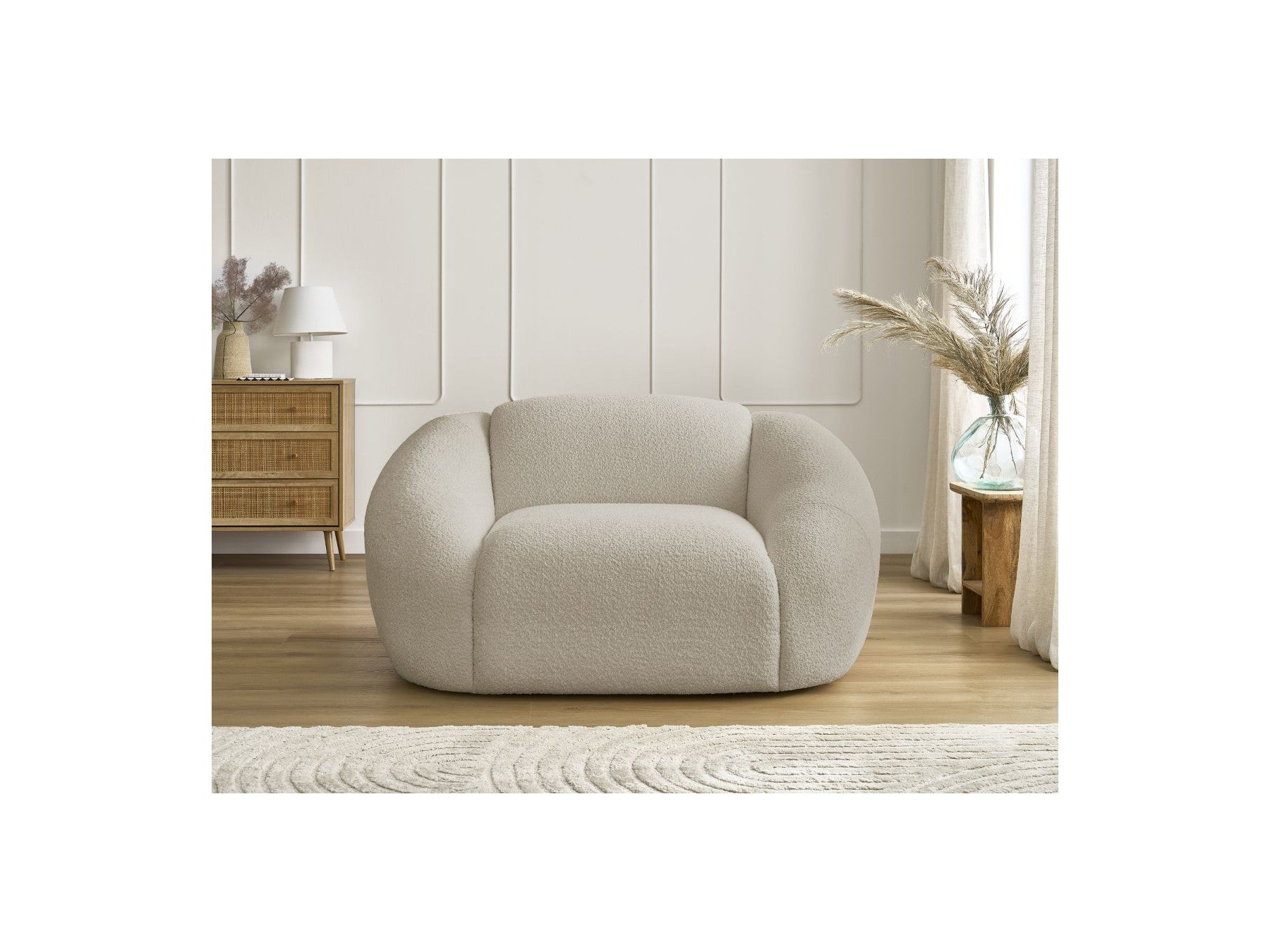 Armchair - Tina - Bouclé Fabric