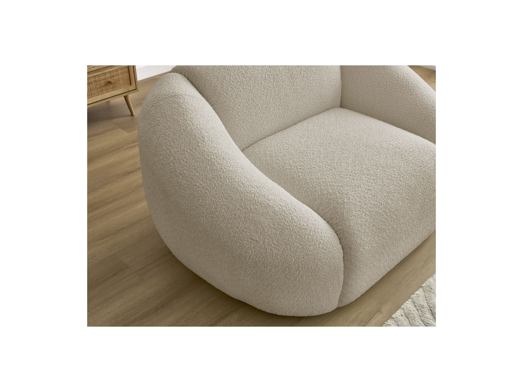 Armchair - Tina - Bouclé Fabric
