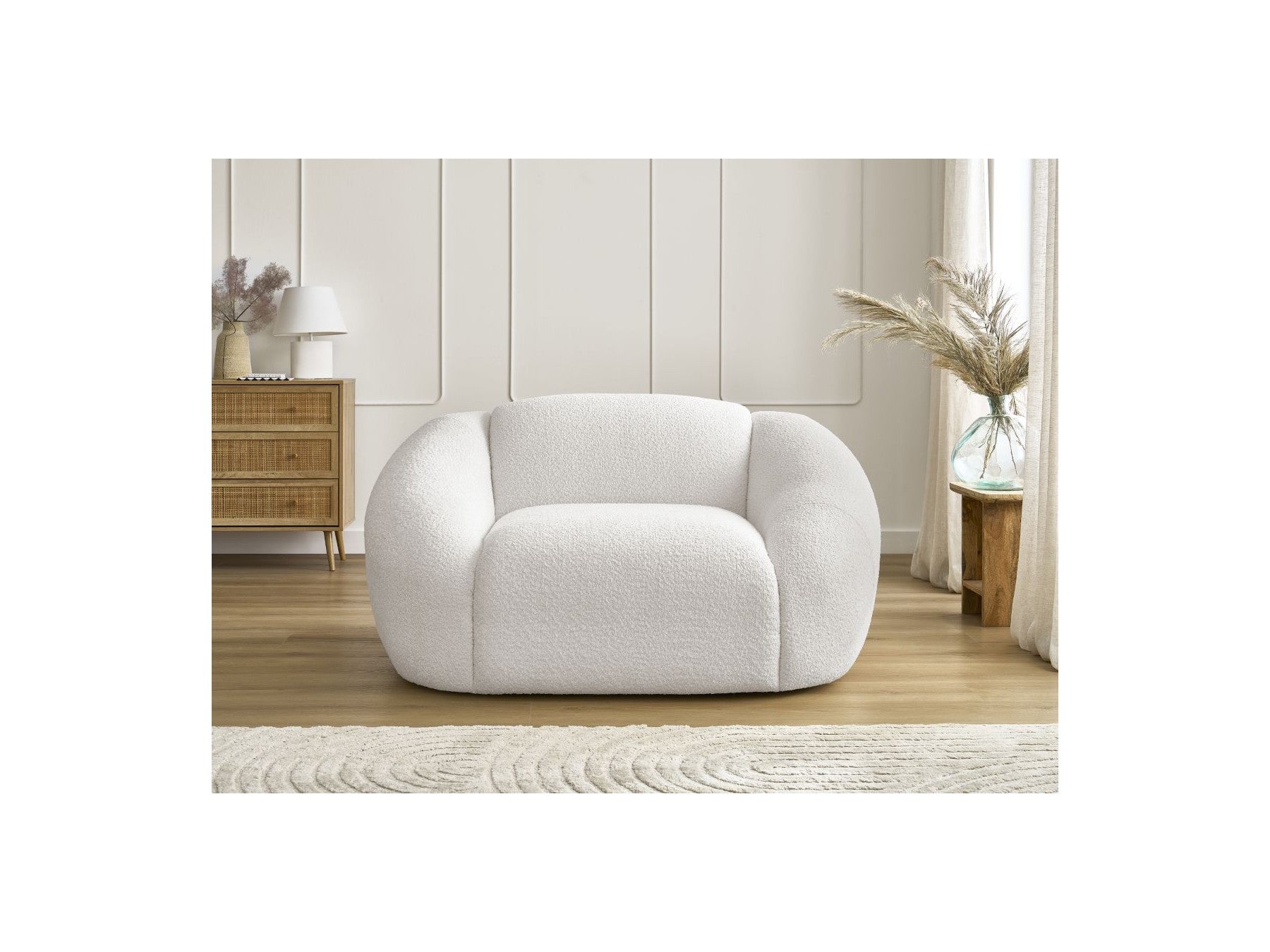 Armchair - Tina - Bouclé Fabric