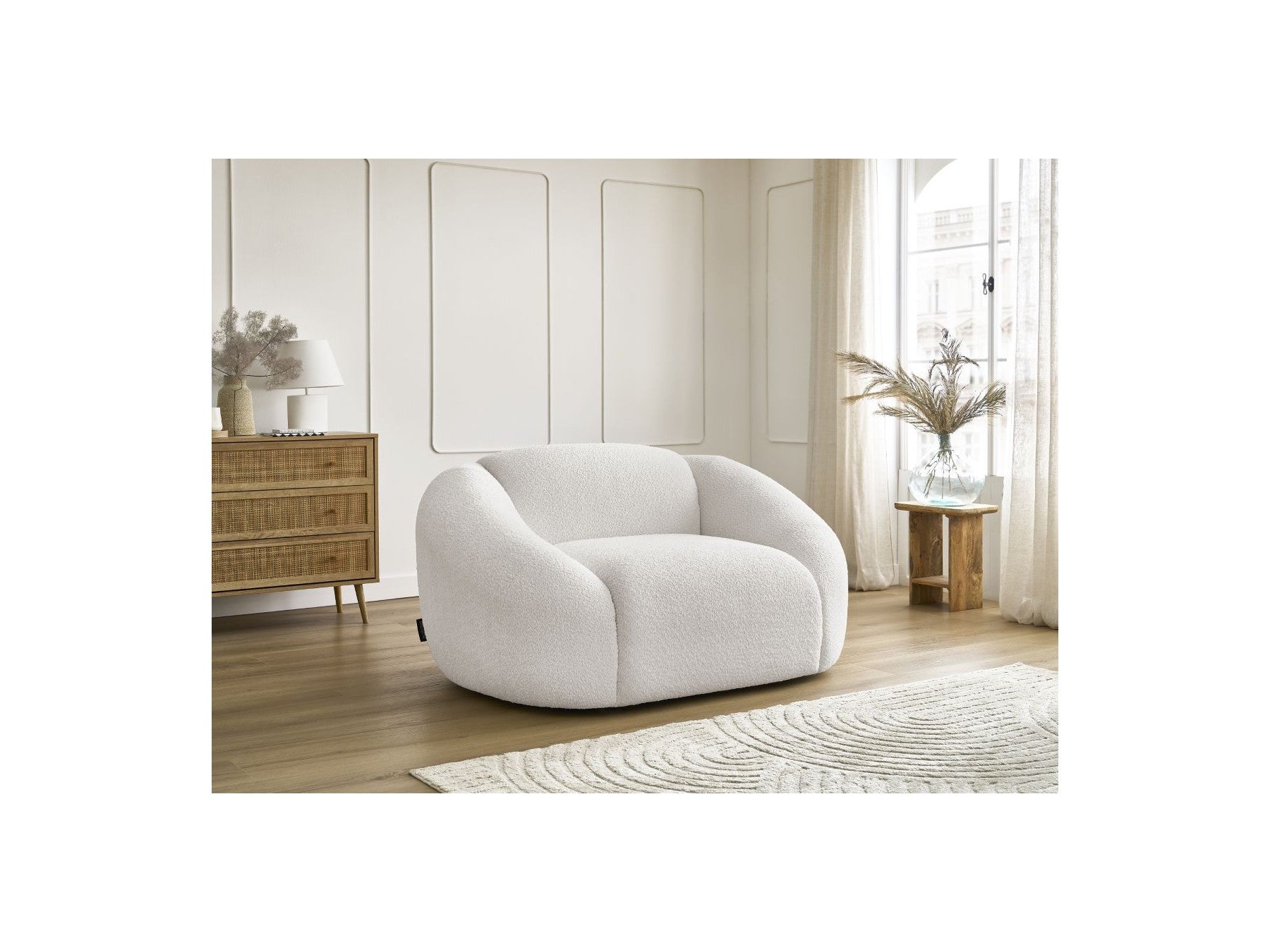 Armchair - Tina - Bouclé Fabric