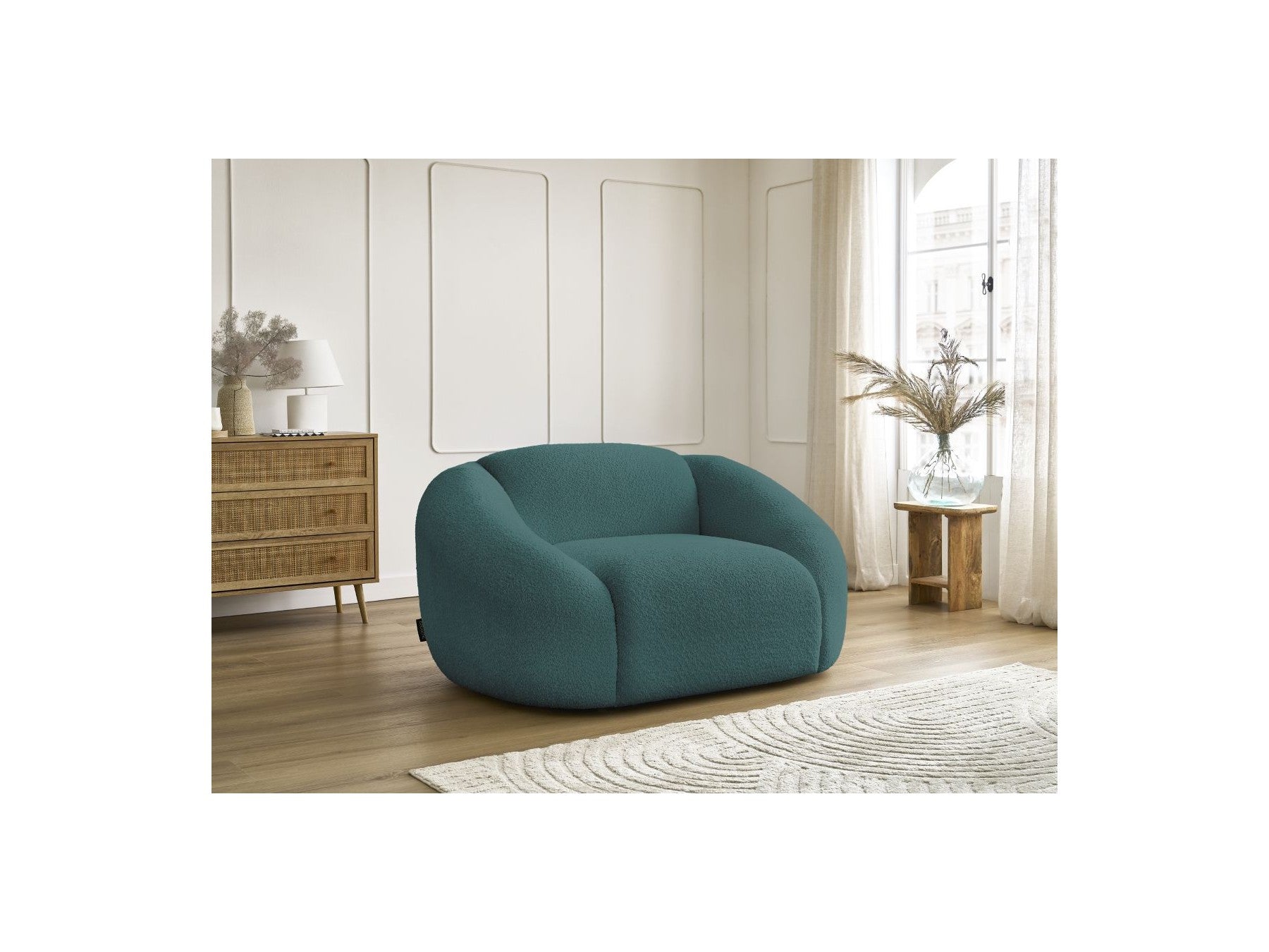 Armchair - Tina - Bouclé Fabric