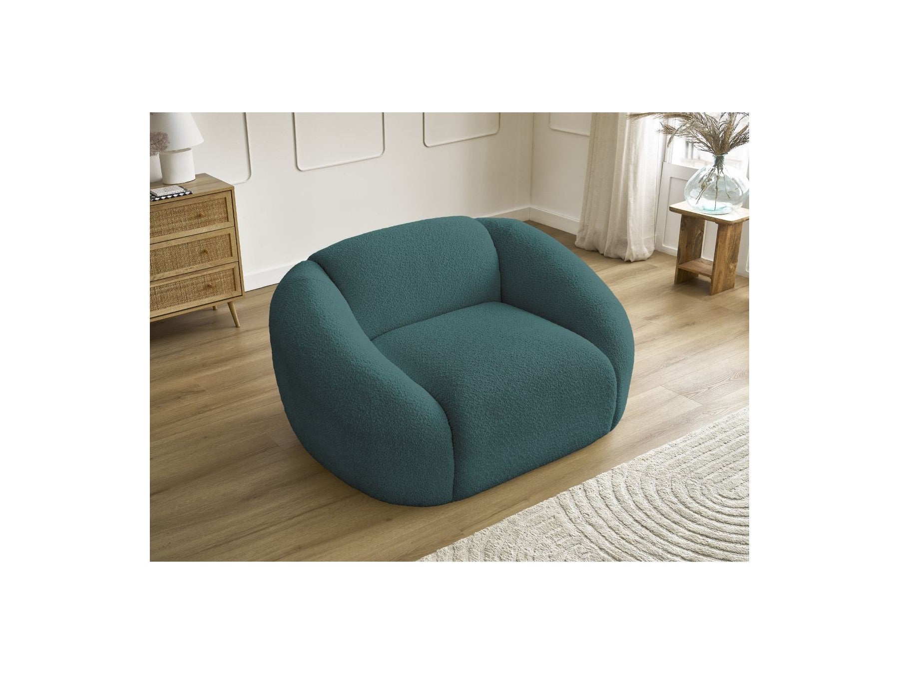 Armchair - Tina - Bouclé Fabric