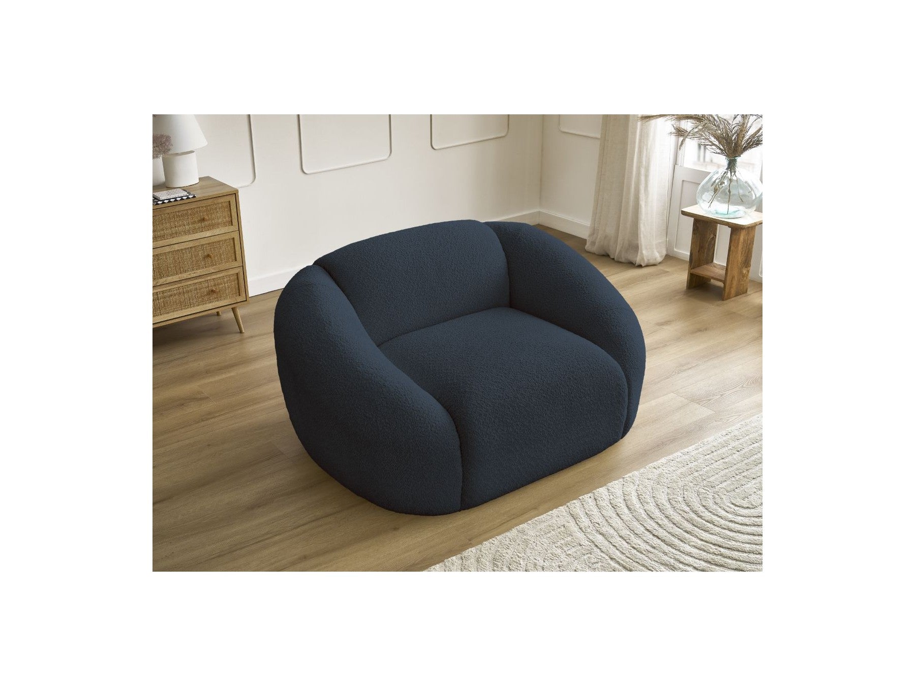 Armchair - Tina - Bouclé Fabric