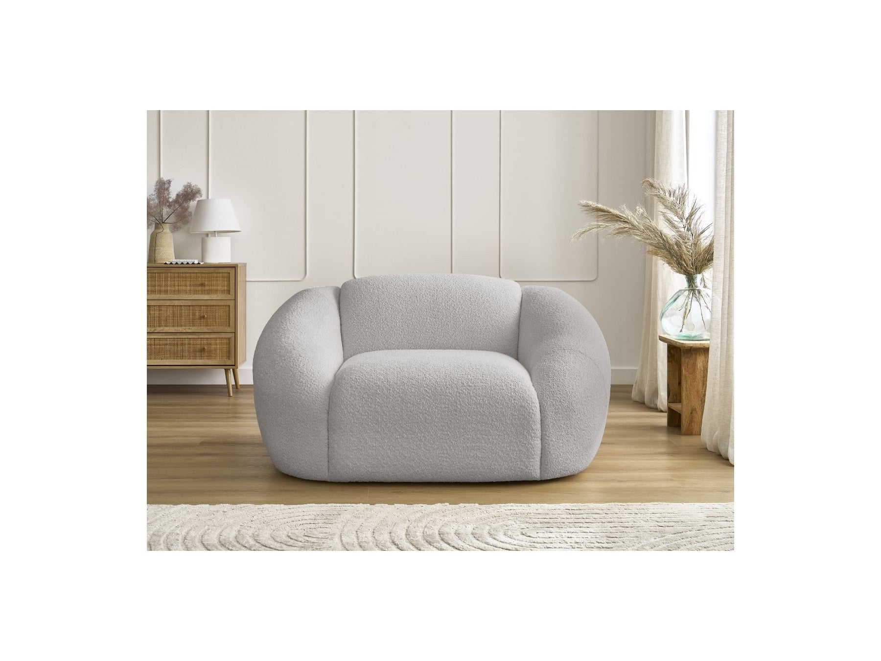 Armchair - Tina - Bouclé Fabric