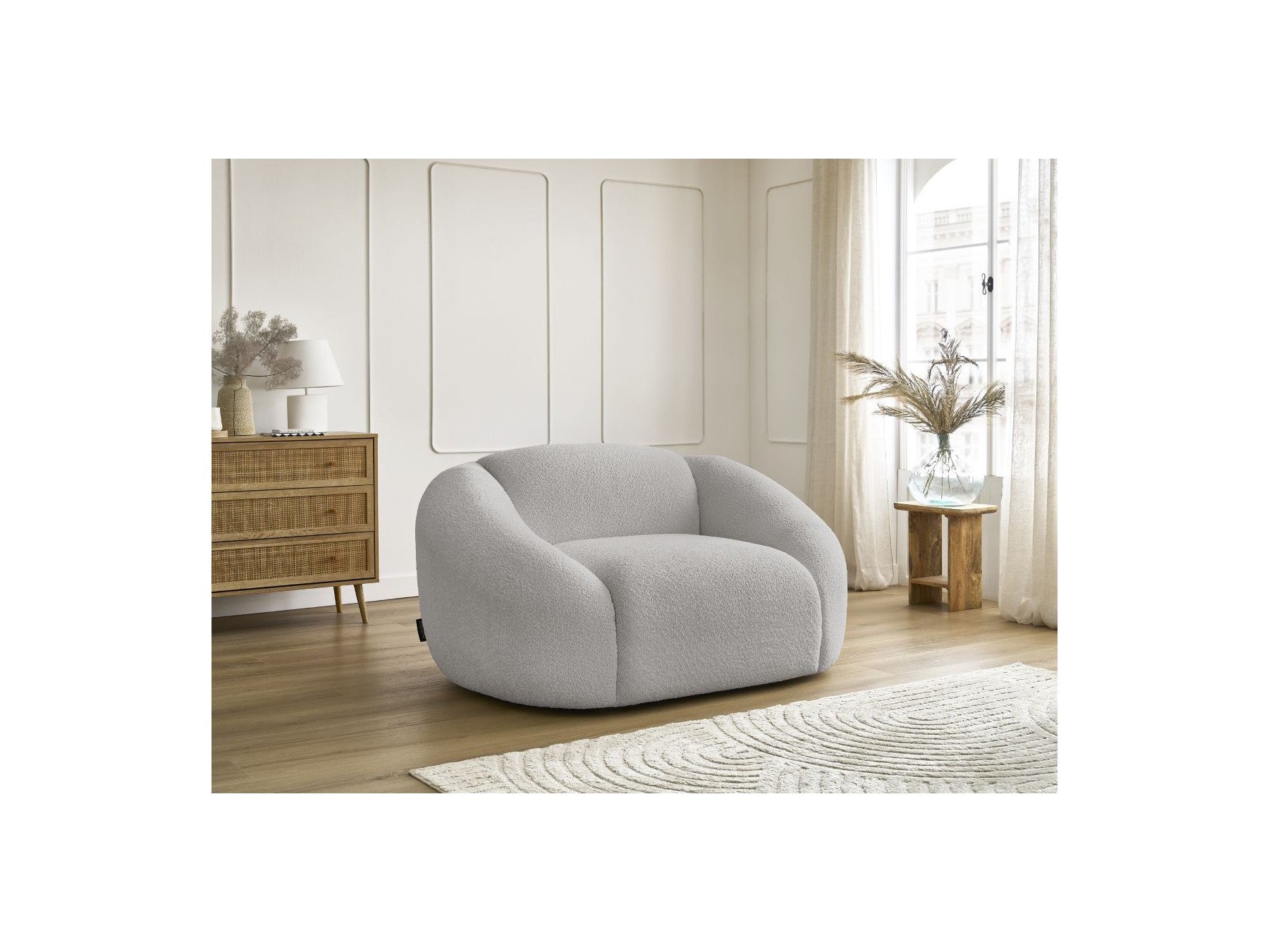 Armchair - Tina - Bouclé Fabric