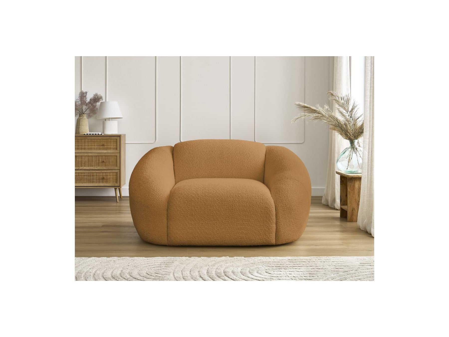 Armchair - Tina - Bouclé Fabric