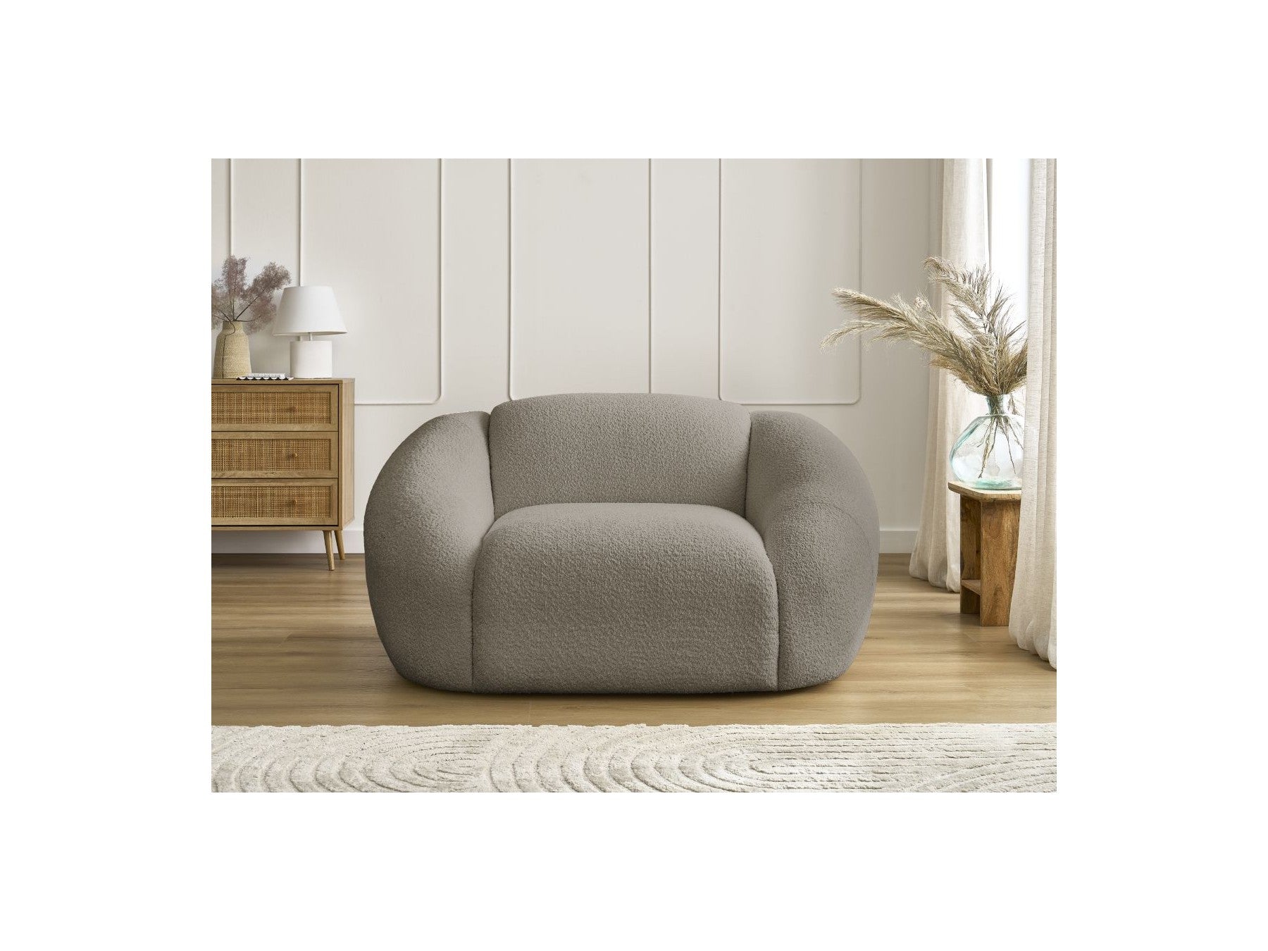 Armchair - Tina - Bouclé Fabric