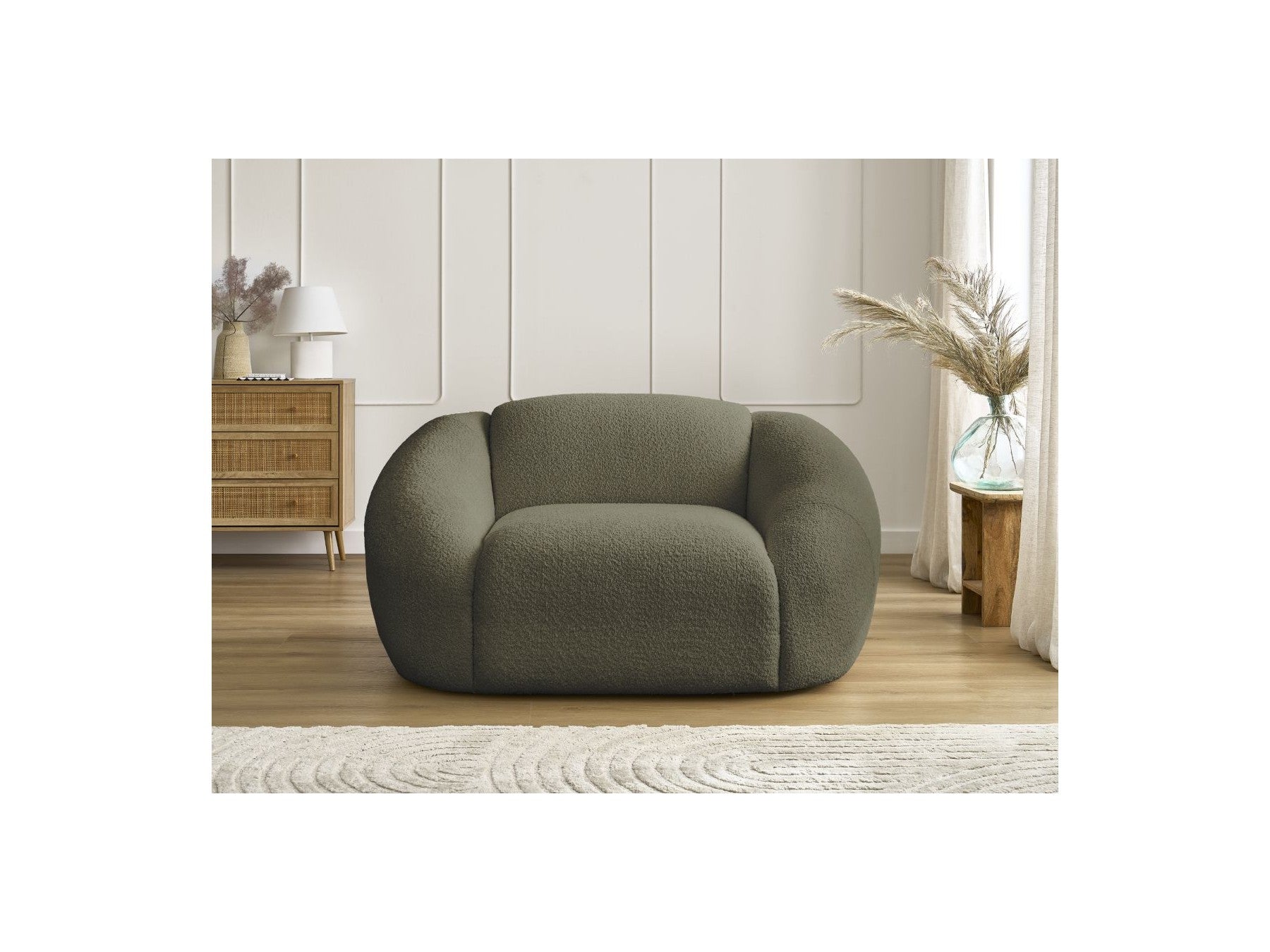 Armchair - Tina - Bouclé Fabric