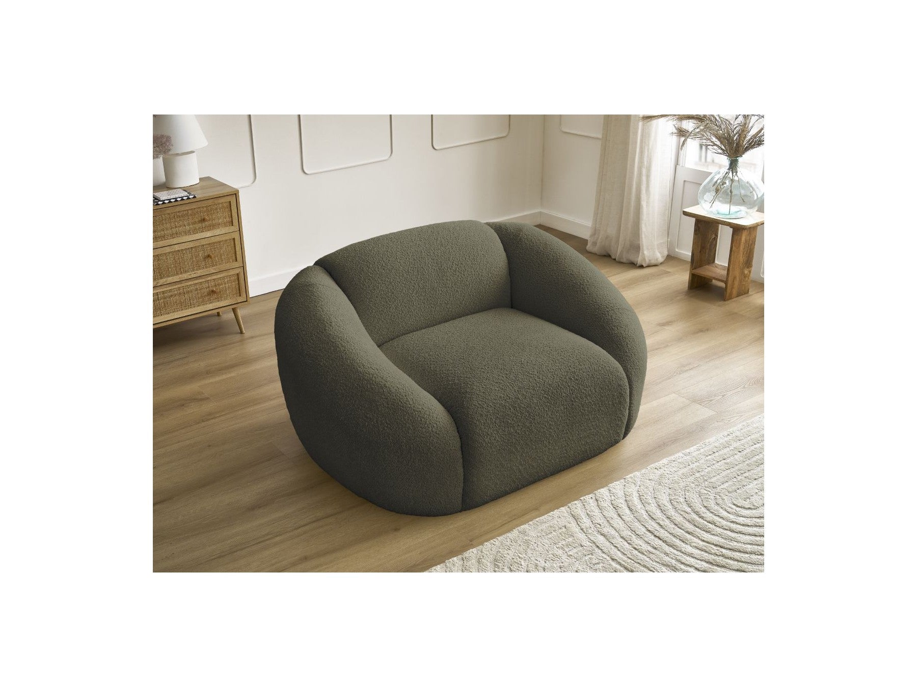 Armchair - Tina - Bouclé Fabric