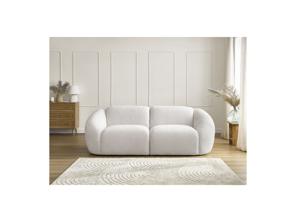 Fixed Straight 2-Seater Sofa - Tina - Bouclé Fabric