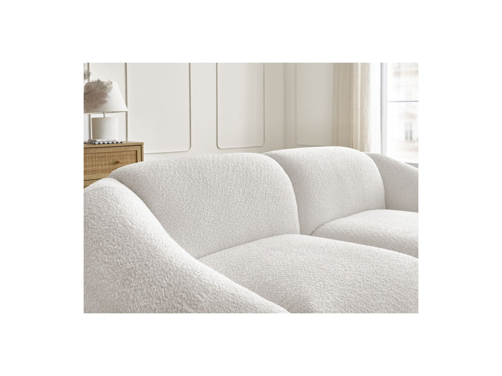 Fixed Straight 2-Seater Sofa - Tina - Bouclé Fabric