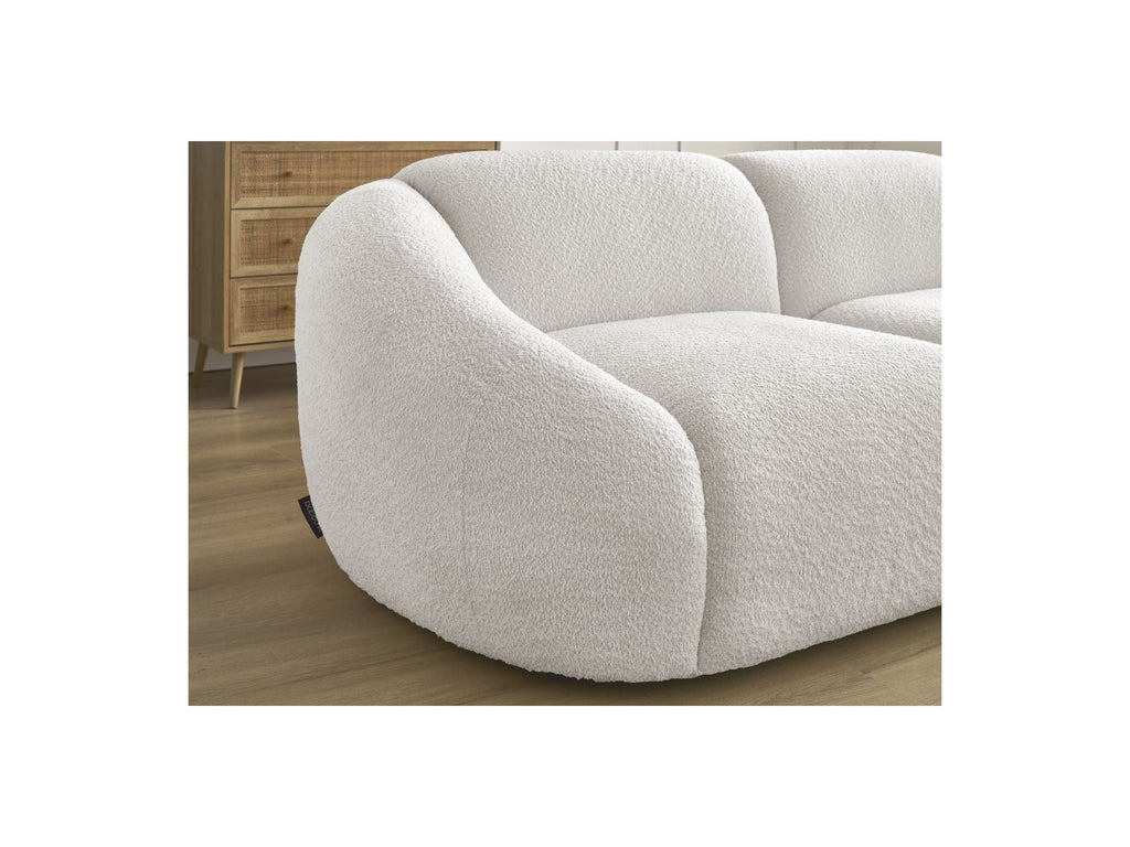 Fixed Straight 2-Seater Sofa - Tina - Bouclé Fabric