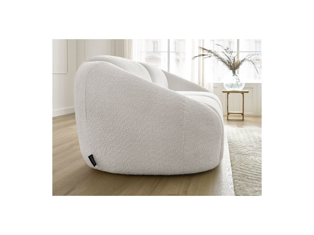 Fixed Straight 2-Seater Sofa - Tina - Bouclé Fabric