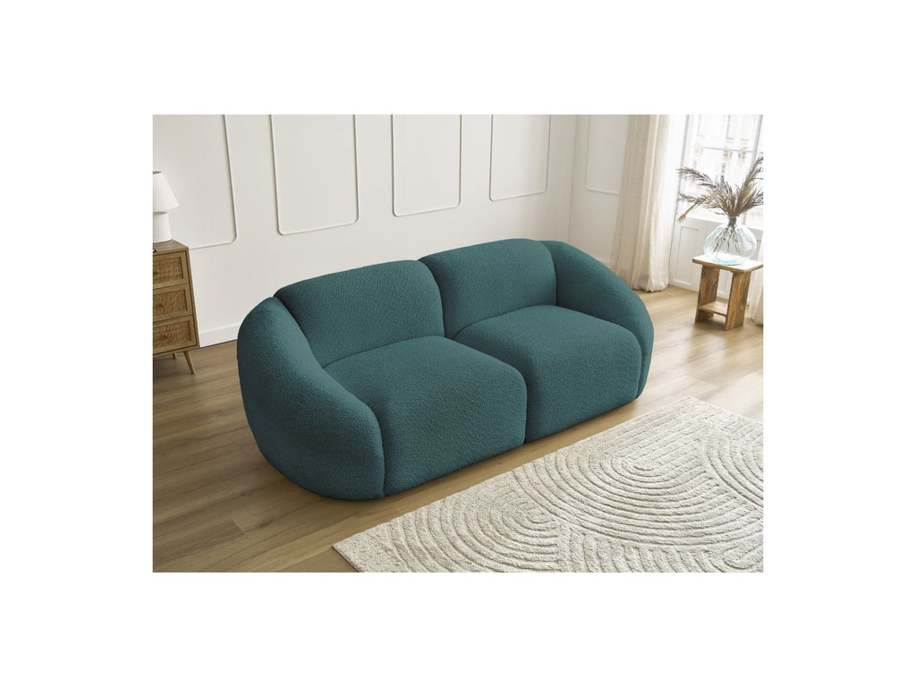 Fixed Straight 2-Seater Sofa - Tina - Bouclé Fabric